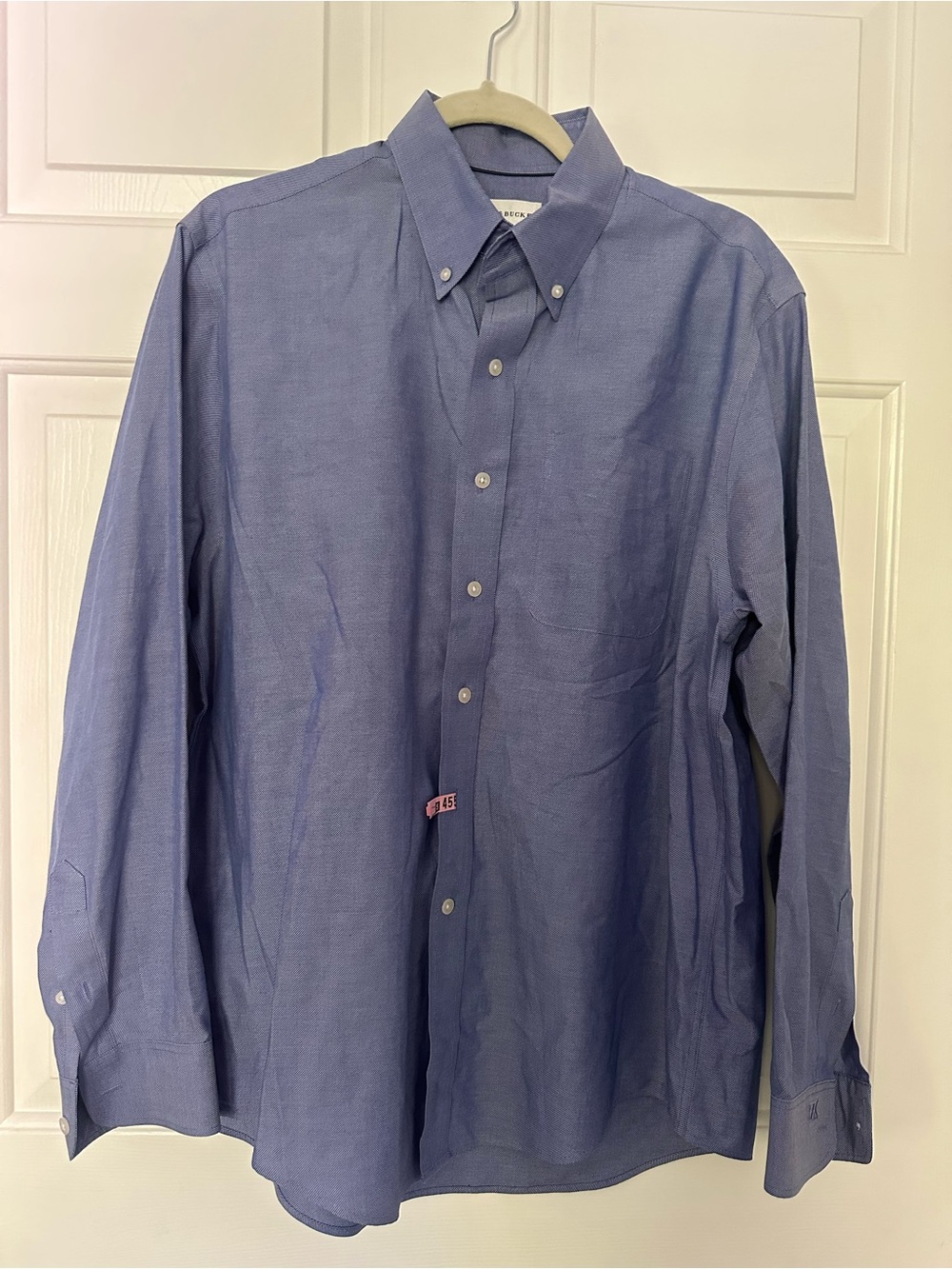 Cutter & Buck Men's Blue Button-Down Dress Shirt